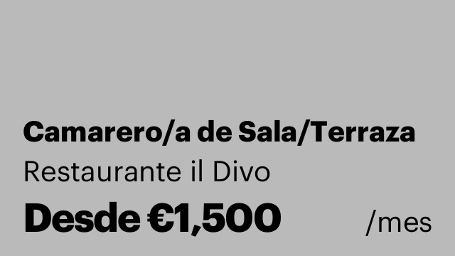 Camarero/a de Sala/Terraza