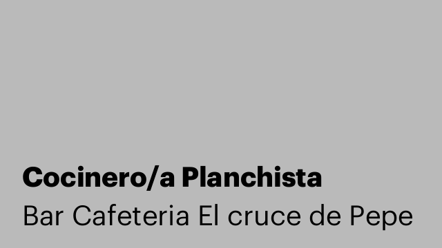 Cocinero/a Planchista