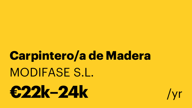 Carpintero/a de Madera
