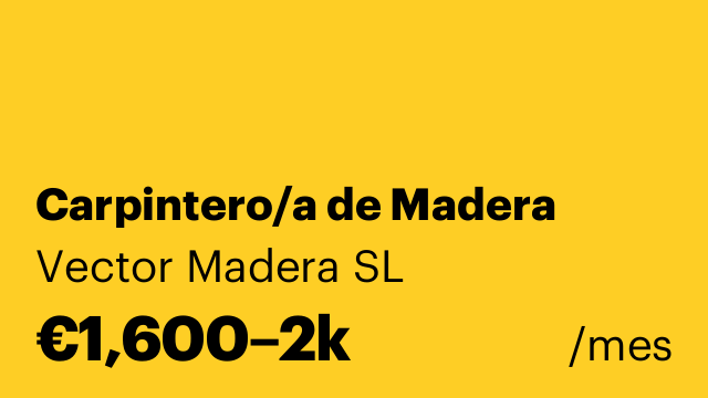 Carpintero/a de Madera