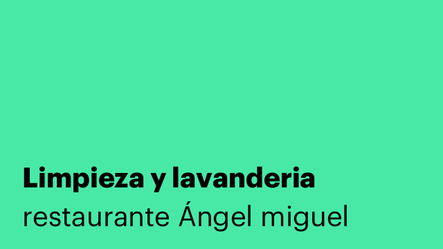 Limpieza y lavanderia