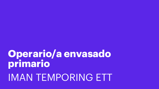 Operario/a envasado primario