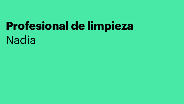 Profesional de limpieza