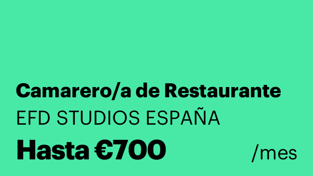 Camarero/a de Restaurante