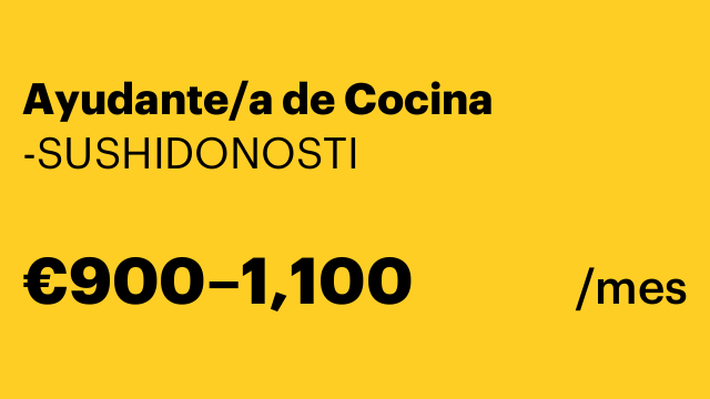 Ayudante/a de Cocina