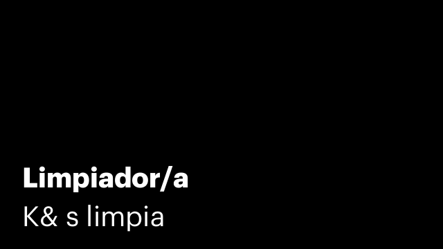Limpiador/a