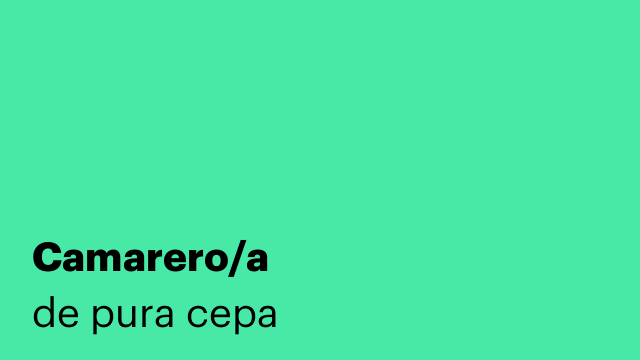 Camarero/a