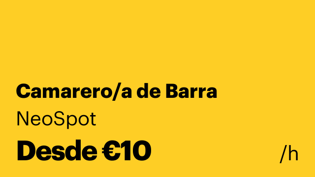 Camarero/a de Barra