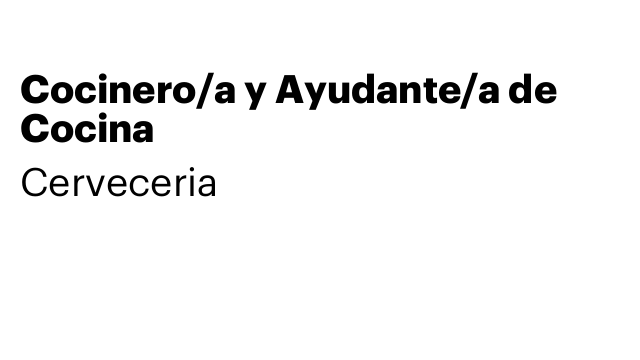 Cocinero/a y Ayudante/a de Cocina