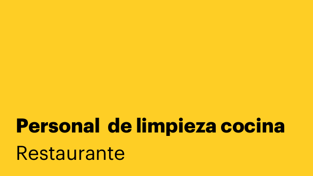 Personal  de limpieza cocina