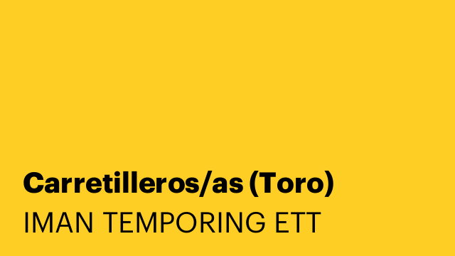 Carretilleros/as (Toro)