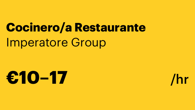 Cocinero/a Restaurante
