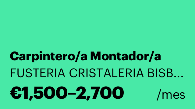 Carpintero/a Montador/a