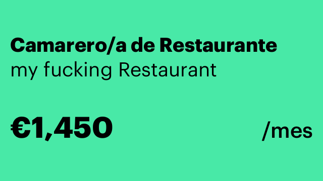 Camarero/a de Restaurante