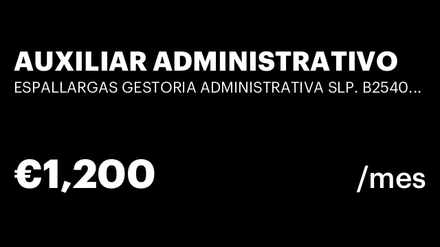 AUXILIAR ADMINISTRATIVO