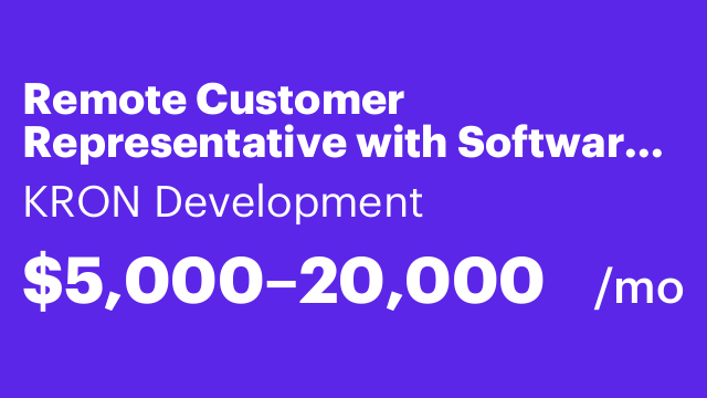 Remote Customer Representative with Software Development Experience