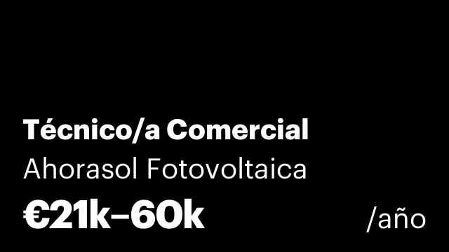 Técnico/a Comercial