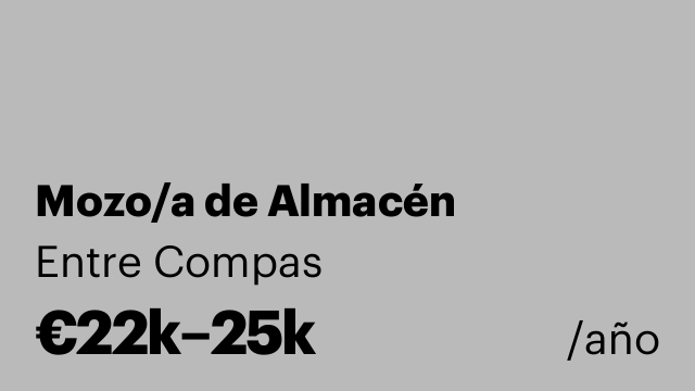 Mozo/a de Almacén