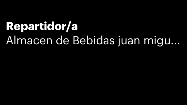 Repartidor/a