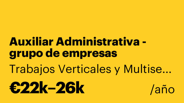 Auxiliar Administrativa - grupo de empresas