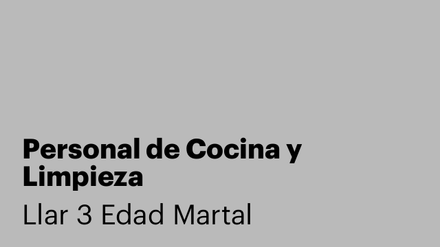 Personal de Cocina y Limpieza