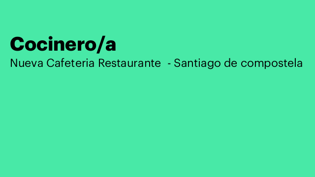 Cocinero/a