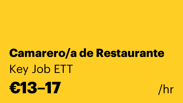 Camarero/a de Restaurante