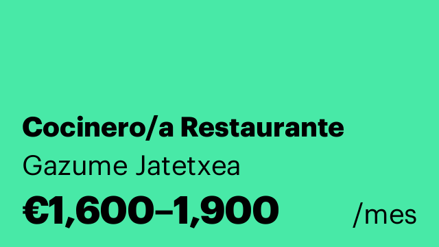 Cocinero/a Restaurante