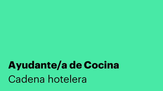 Ayudante/a de Cocina