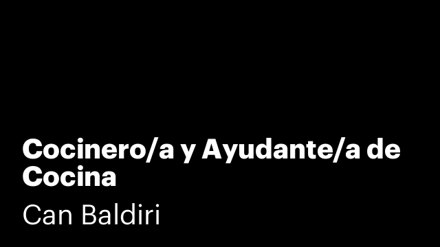 Cocinero/a y Ayudante/a de Cocina