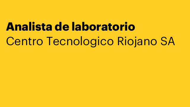 Analista de laboratorio
