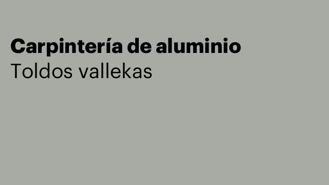 Carpintería de aluminio