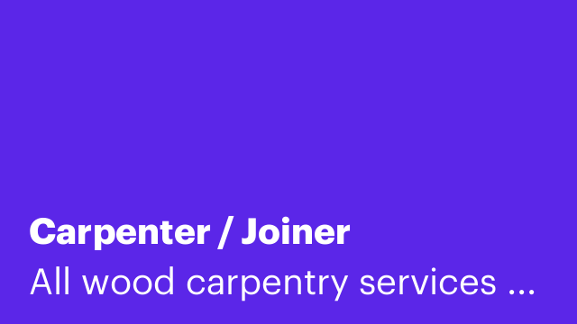 Carpenter / Joiner