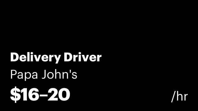Delivery Driver