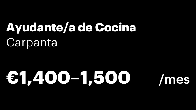 Ayudante/a de Cocina