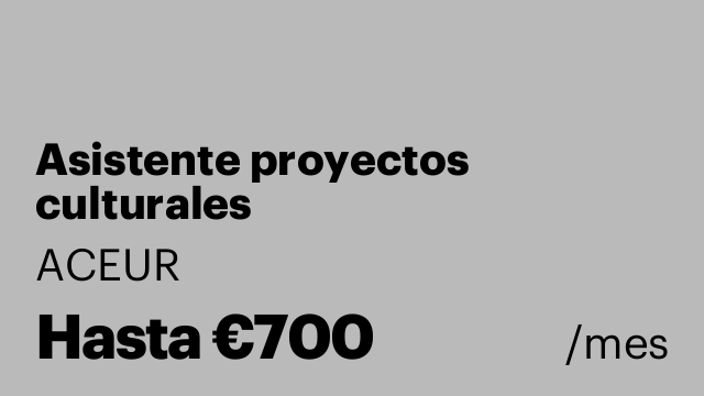 Asistente proyectos culturales