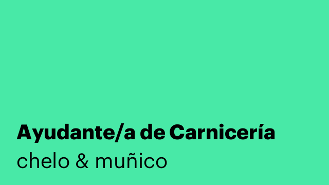 Ayudante/a de Carnicería