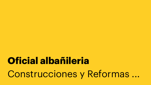 Oficial albañileria