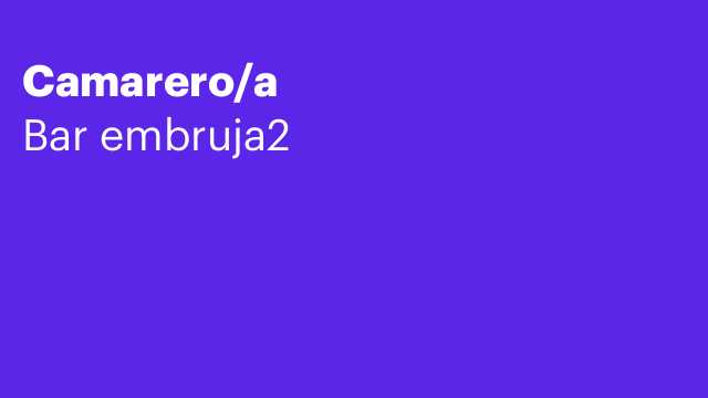 Camarero/a