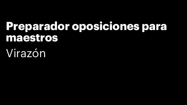 Preparador oposiciones para maestros