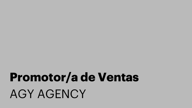 Promotor/a de Ventas