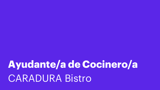 Ayudante/a de Cocinero/a