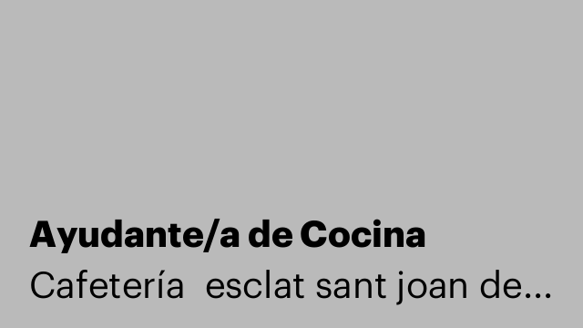 Ayudante/a de Cocina