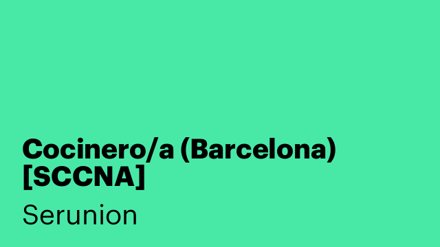 Cocinero/a (Barcelona) [SCCNA]