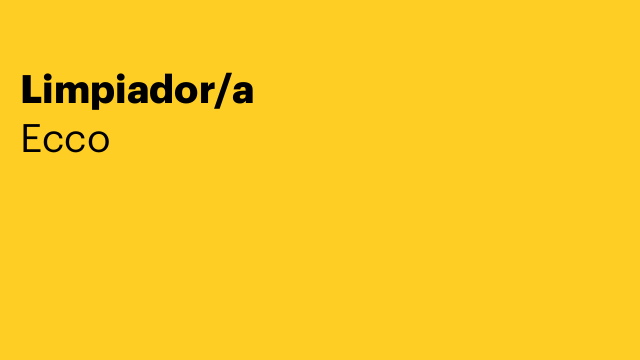 Limpiador/a