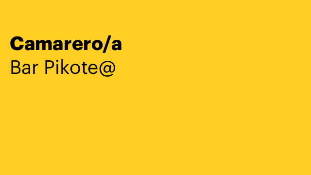 Camarero/a