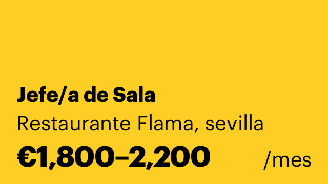 Jefe/a de Sala
