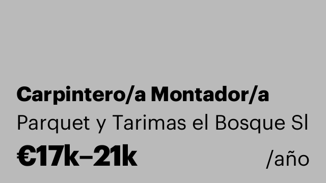 Carpintero/a Montador/a