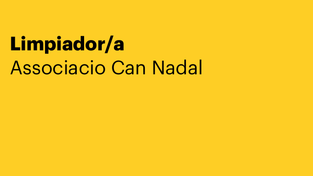 Limpiador/a