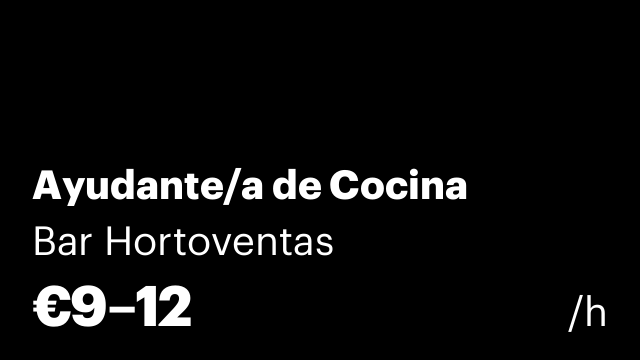 Ayudante/a de Cocina